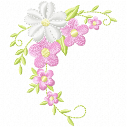 Flowers And Tree Embroidery Design 2